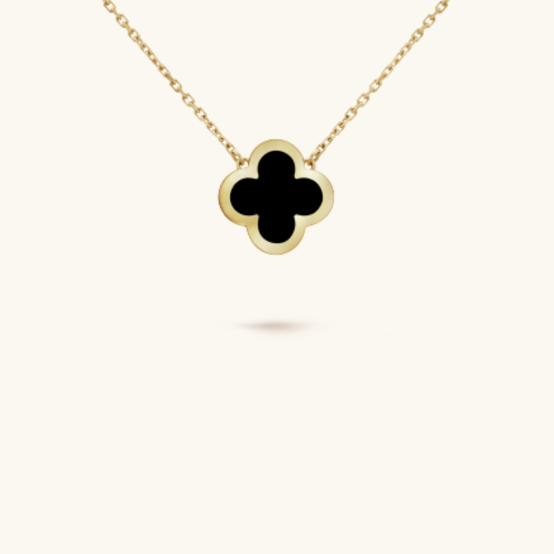 CLOVER - BLACK NECKLACE