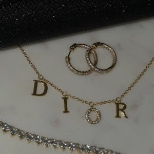 Gold CR Necklace