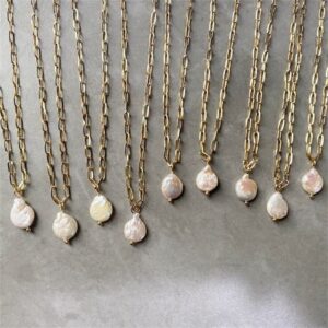Hanalei Beaded Coin Paperclip Necklace