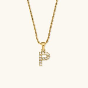 Maeve Letter Initial Diamond Necklace