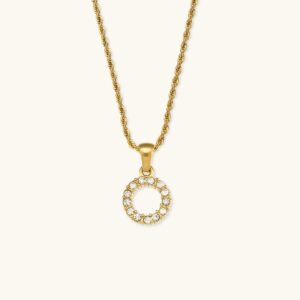Maeve Letter Initial Diamond Necklace