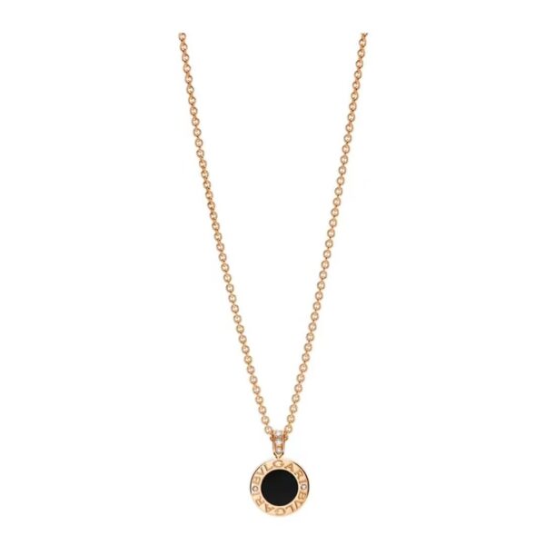 Veloura Black Enamel Halo Necklace