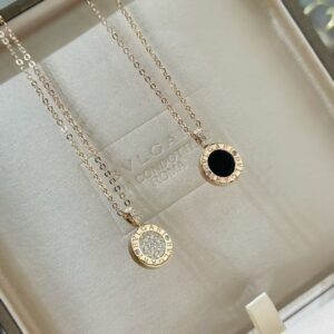 Veloura Black Enamel Halo Necklace