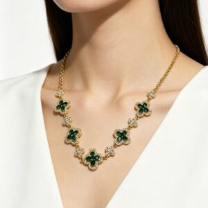 Veloura Iridescent Clover Necklace