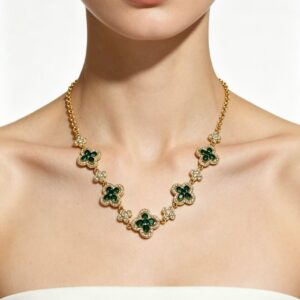 Veloura Iridescent Clover Necklace
