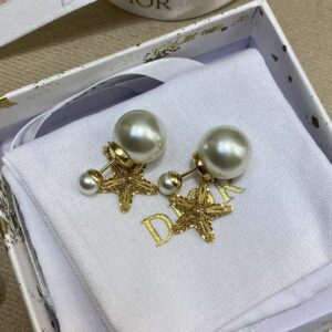 Veloura Pearl Star Charm Earrings