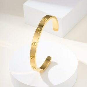Veloura Screw Motif Slim Bangle