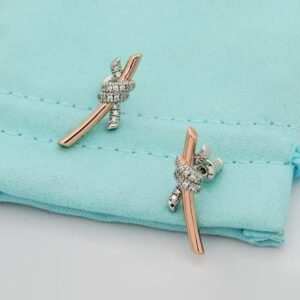 Veloura Two-Tone Knot Earrings