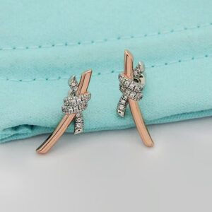Veloura Two-Tone Knot Earrings