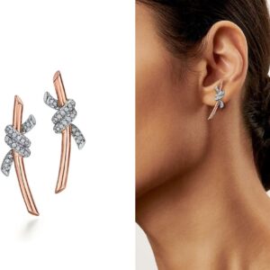 Veloura Two-Tone Knot Earrings